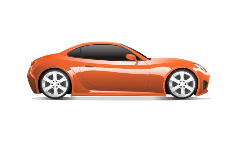 three-dimensional-image-orange-car-isolated-white-background_53876-12376